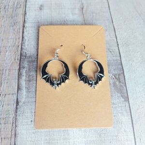 Black Bat Earrings Halloween Earrings